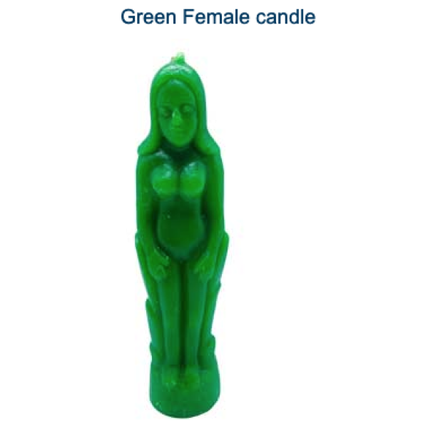 Candle Molded Female Green